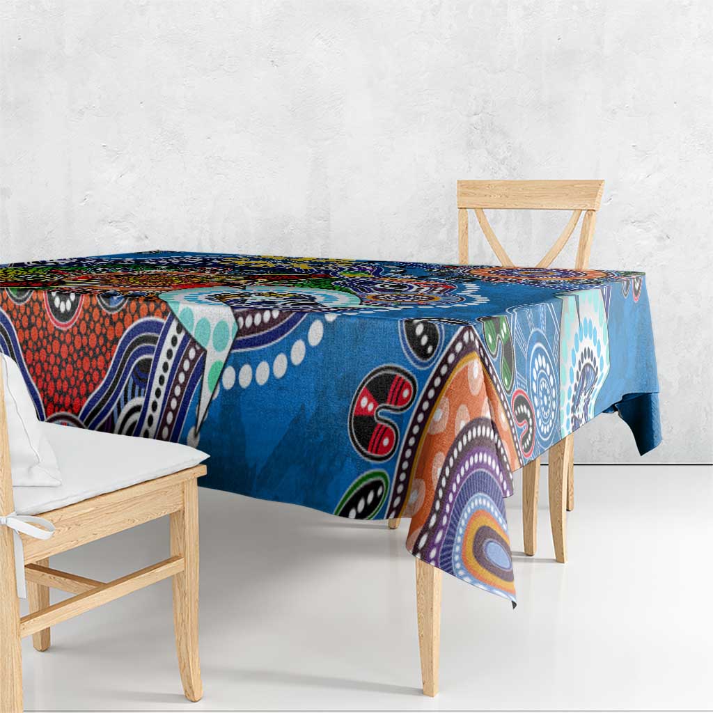 Custom NAIDOC Week 2024 Geelong Cats Tablecloth Australia Aboriginal Dot Painting