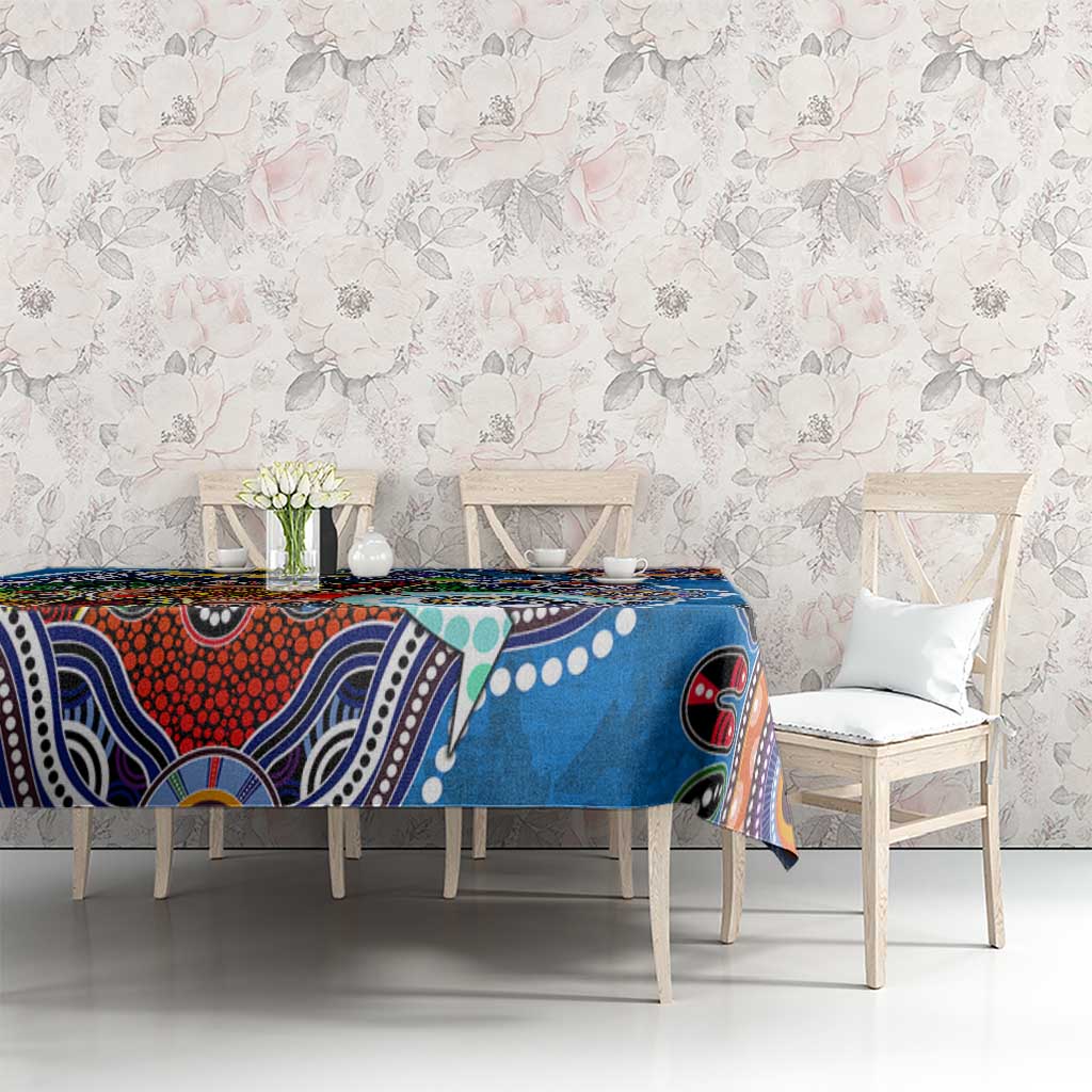 Custom NAIDOC Week 2024 Geelong Cats Tablecloth Australia Aboriginal Dot Painting