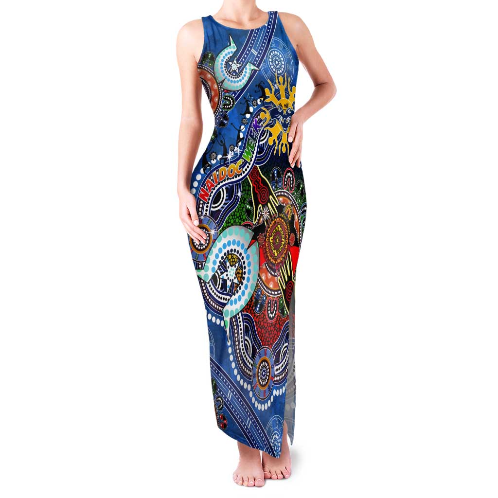 Custom NAIDOC Week 2024 Geelong Cats Tank Maxi Dress Australia Aboriginal Dot Painting