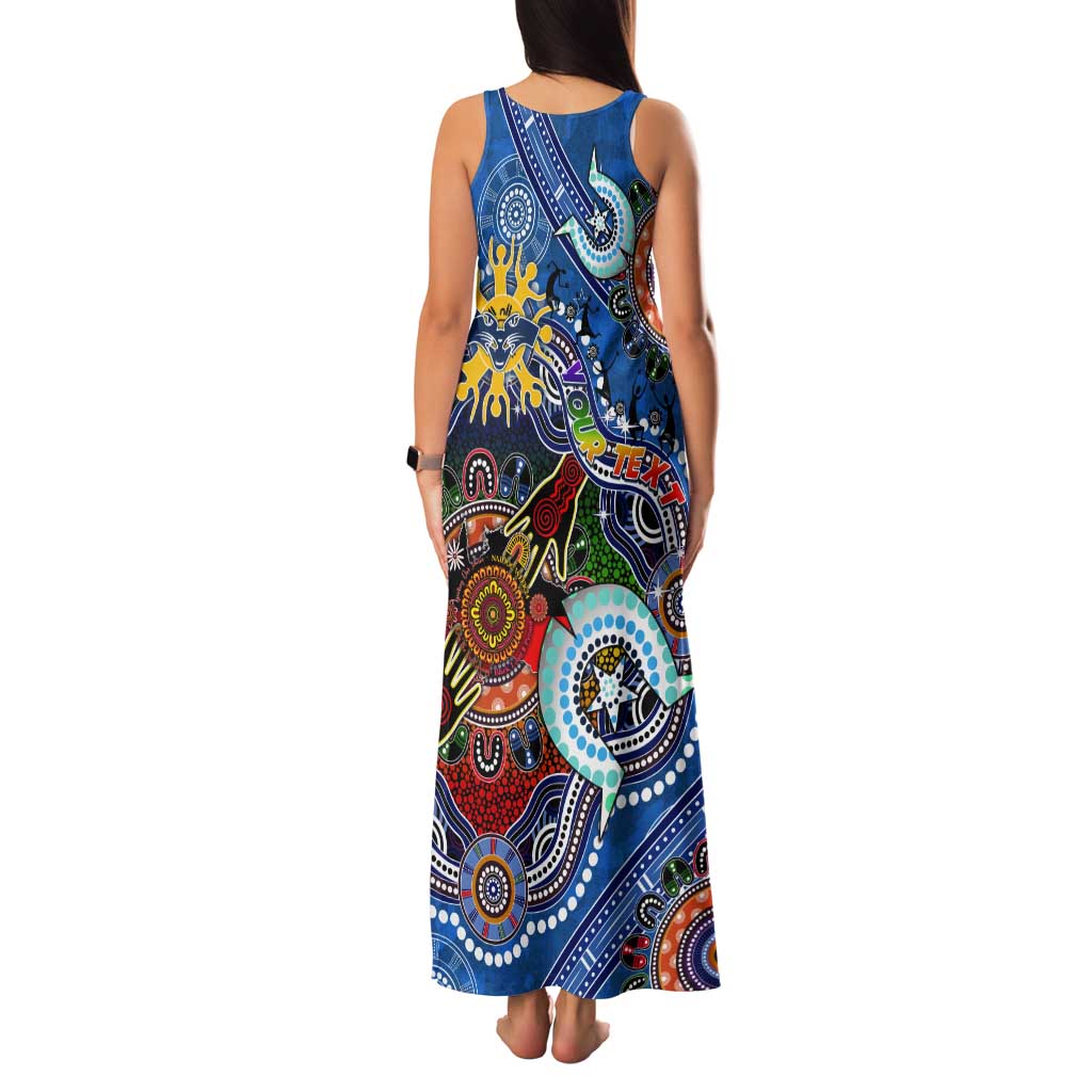 Custom NAIDOC Week 2024 Geelong Cats Tank Maxi Dress Australia Aboriginal Dot Painting