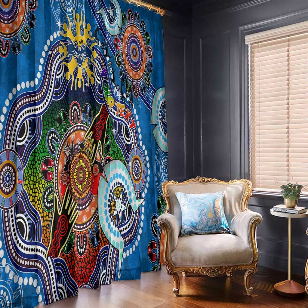 Custom NAIDOC Week 2024 Geelong Cats Window Curtain Australia Aboriginal Dot Painting
