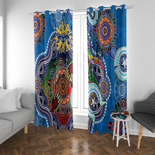 Custom NAIDOC Week 2024 Geelong Cats Window Curtain Australia Aboriginal Dot Painting