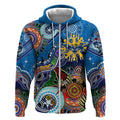 Custom NAIDOC Week 2024 Geelong Cats Zip Hoodie Australia Aboriginal Dot Painting