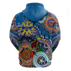 Custom NAIDOC Week 2024 Geelong Cats Zip Hoodie Australia Aboriginal Dot Painting