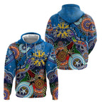Custom NAIDOC Week 2024 Geelong Cats Zip Hoodie Australia Aboriginal Dot Painting