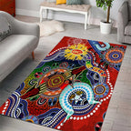 Custom NAIDOC Week 2024 Gold Coast Suns Area Rug Australia Aboriginal Dot Painting