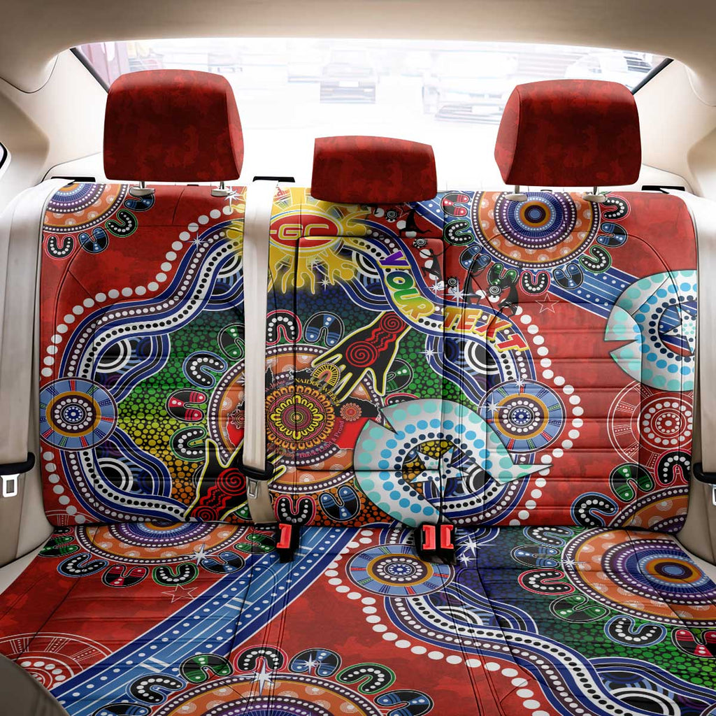 Custom NAIDOC Week 2024 Gold Coast Suns Back Car Seat Cover Australia Aboriginal Dot Painting