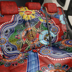 Custom NAIDOC Week 2024 Gold Coast Suns Back Car Seat Cover Australia Aboriginal Dot Painting