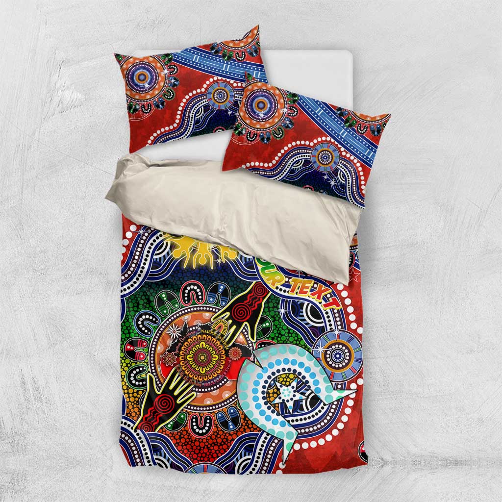 Custom NAIDOC Week 2024 Gold Coast Suns Bedding Set Australia Aboriginal Dot Painting