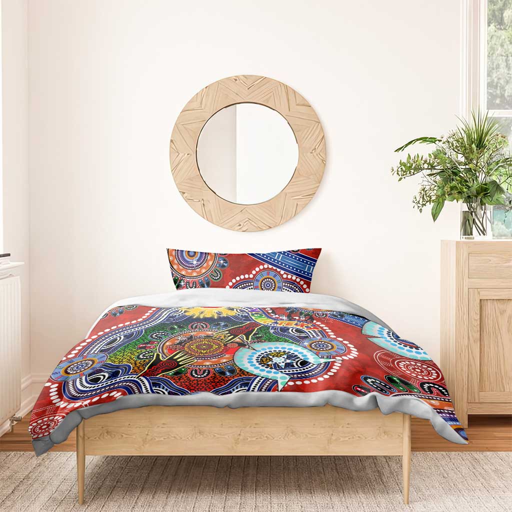 Custom NAIDOC Week 2024 Gold Coast Suns Bedding Set Australia Aboriginal Dot Painting