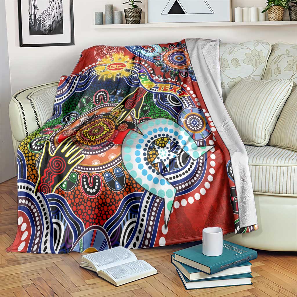 Custom NAIDOC Week 2024 Gold Coast Suns Blanket Australia Aboriginal Dot Painting