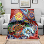 Custom NAIDOC Week 2024 Gold Coast Suns Blanket Australia Aboriginal Dot Painting
