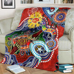 Custom NAIDOC Week 2024 Gold Coast Suns Blanket Australia Aboriginal Dot Painting