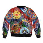 Custom NAIDOC Week 2024 Gold Coast Suns Bomber Jacket Australia Aboriginal Dot Painting