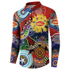 Custom NAIDOC Week 2024 Gold Coast Suns Button Sweatshirt Australia Aboriginal Dot Painting