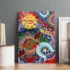 Custom NAIDOC Week 2024 Gold Coast Suns Canvas Wall Art Australia Aboriginal Dot Painting