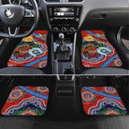 Custom NAIDOC Week 2024 Gold Coast Suns Car Mats Australia Aboriginal Dot Painting