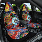 Custom NAIDOC Week 2024 Gold Coast Suns Car Seat Cover Australia Aboriginal Dot Painting