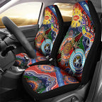 Custom NAIDOC Week 2024 Gold Coast Suns Car Seat Cover Australia Aboriginal Dot Painting