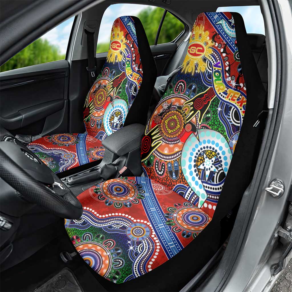 Custom NAIDOC Week 2024 Gold Coast Suns Car Seat Cover Australia Aboriginal Dot Painting