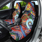 Custom NAIDOC Week 2024 Gold Coast Suns Car Seat Cover Australia Aboriginal Dot Painting
