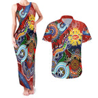 Custom NAIDOC Week 2024 Gold Coast Suns Couples Matching Tank Maxi Dress and Hawaiian Shirt Australia Aboriginal Dot Painting