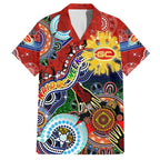 Custom NAIDOC Week 2024 Gold Coast Suns Family Matching Off Shoulder Maxi Dress and Hawaiian Shirt Australia Aboriginal Dot Painting