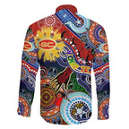 Custom NAIDOC Week 2024 Gold Coast Suns Family Matching Off Shoulder Short Dress and Hawaiian Shirt Australia Aboriginal Dot Painting