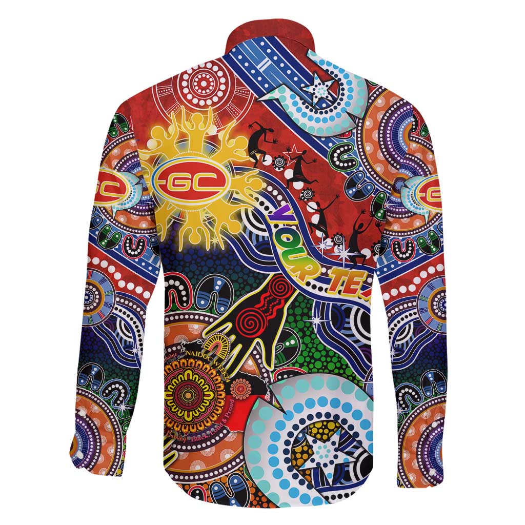 Custom NAIDOC Week 2024 Gold Coast Suns Family Matching Summer Maxi Dress and Hawaiian Shirt Australia Aboriginal Dot Painting