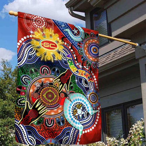 Custom NAIDOC Week 2024 Gold Coast Suns Garden Flag Australia Aboriginal Dot Painting