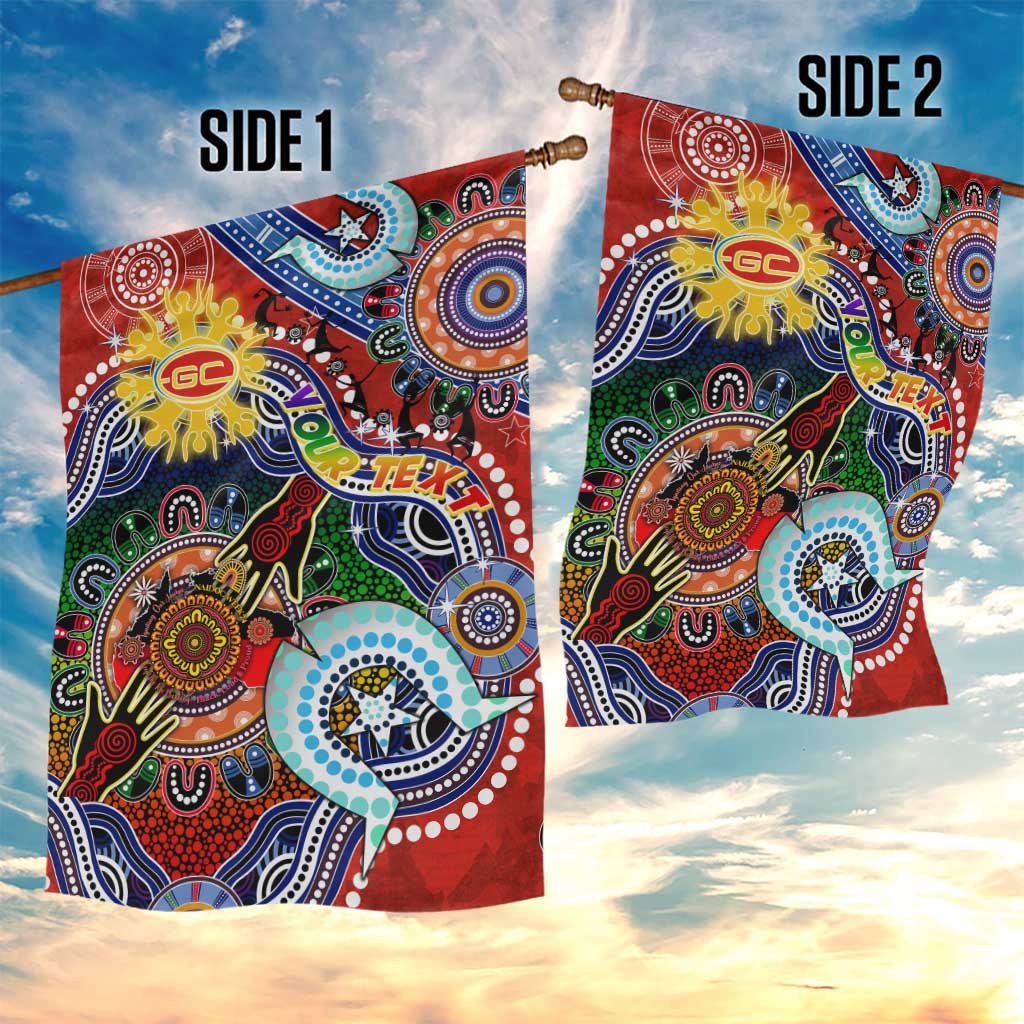 Custom NAIDOC Week 2024 Gold Coast Suns Garden Flag Australia Aboriginal Dot Painting