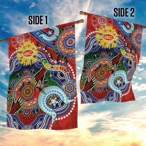 Custom NAIDOC Week 2024 Gold Coast Suns Garden Flag Australia Aboriginal Dot Painting