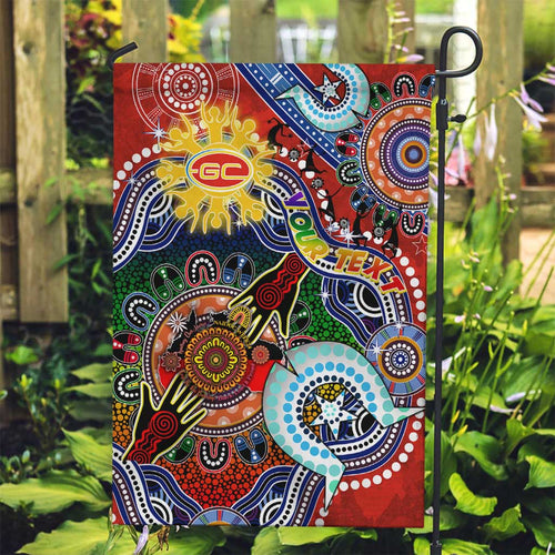 Custom NAIDOC Week 2024 Gold Coast Suns Garden Flag Australia Aboriginal Dot Painting