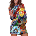 Custom NAIDOC Week 2024 Gold Coast Suns Hoodie Dress Australia Aboriginal Dot Painting