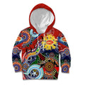 Custom NAIDOC Week 2024 Gold Coast Suns Kid Hoodie Australia Aboriginal Dot Painting