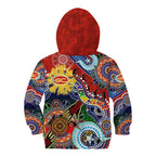 Custom NAIDOC Week 2024 Gold Coast Suns Kid Hoodie Australia Aboriginal Dot Painting