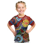 Custom NAIDOC Week 2024 Gold Coast Suns Kid T Shirt Australia Aboriginal Dot Painting