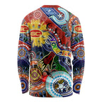 Custom NAIDOC Week 2024 Gold Coast Suns Long Sleeve Shirt Australia Aboriginal Dot Painting