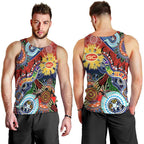 Custom NAIDOC Week 2024 Gold Coast Suns Men Tank Top Australia Aboriginal Dot Painting