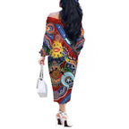 Custom NAIDOC Week 2024 Gold Coast Suns Off The Shoulder Long Sleeve Dress Australia Aboriginal Dot Painting