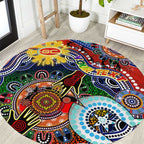 Custom NAIDOC Week 2024 Gold Coast Suns Round Carpet Australia Aboriginal Dot Painting
