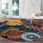 Custom NAIDOC Week 2024 Gold Coast Suns Round Carpet Australia Aboriginal Dot Painting