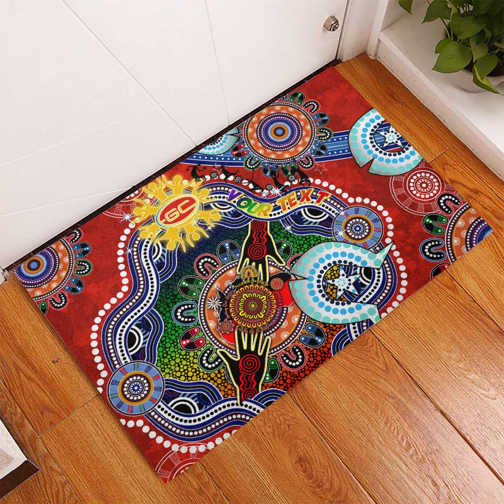 Custom NAIDOC Week 2024 Gold Coast Suns Rubber Doormat Australia Aboriginal Dot Painting