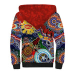 Custom NAIDOC Week 2024 Gold Coast Suns Sherpa Hoodie Australia Aboriginal Dot Painting