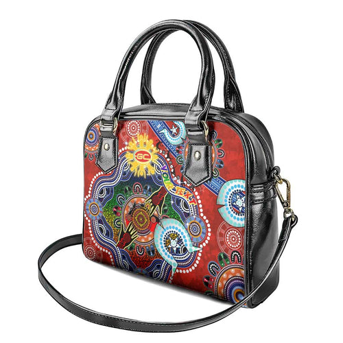 Custom NAIDOC Week 2024 Gold Coast Suns Shoulder Handbag Australia Aboriginal Dot Painting