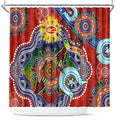 Custom NAIDOC Week 2024 Gold Coast Suns Shower Curtain Australia Aboriginal Dot Painting