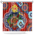 Custom NAIDOC Week 2024 Gold Coast Suns Shower Curtain Australia Aboriginal Dot Painting