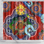 Custom NAIDOC Week 2024 Gold Coast Suns Shower Curtain Australia Aboriginal Dot Painting
