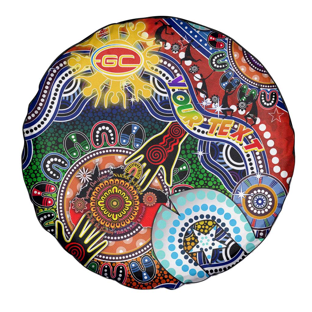 Custom NAIDOC Week 2024 Gold Coast Suns Spare Tire Cover Australia Aboriginal Dot Painting