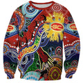 Custom NAIDOC Week 2024 Gold Coast Suns Sweatshirt Australia Aboriginal Dot Painting